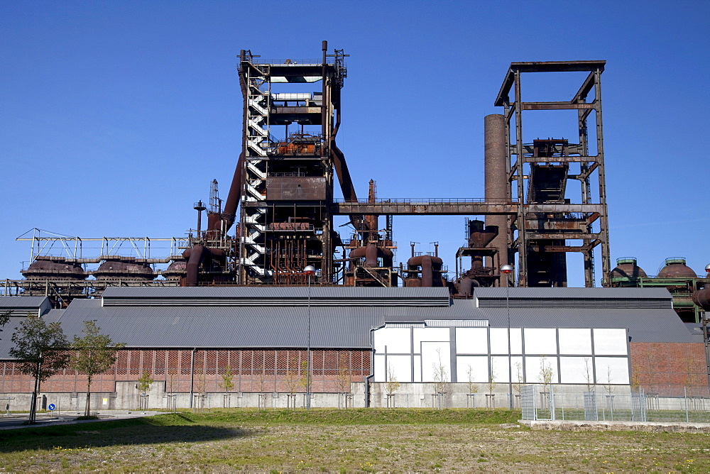 Blast furnace, former steel mill, location for technology and service, Phoenix West, Hoerde, Dortmund, Ruhr area, North Rhine-Westphalia, Germany, Europe