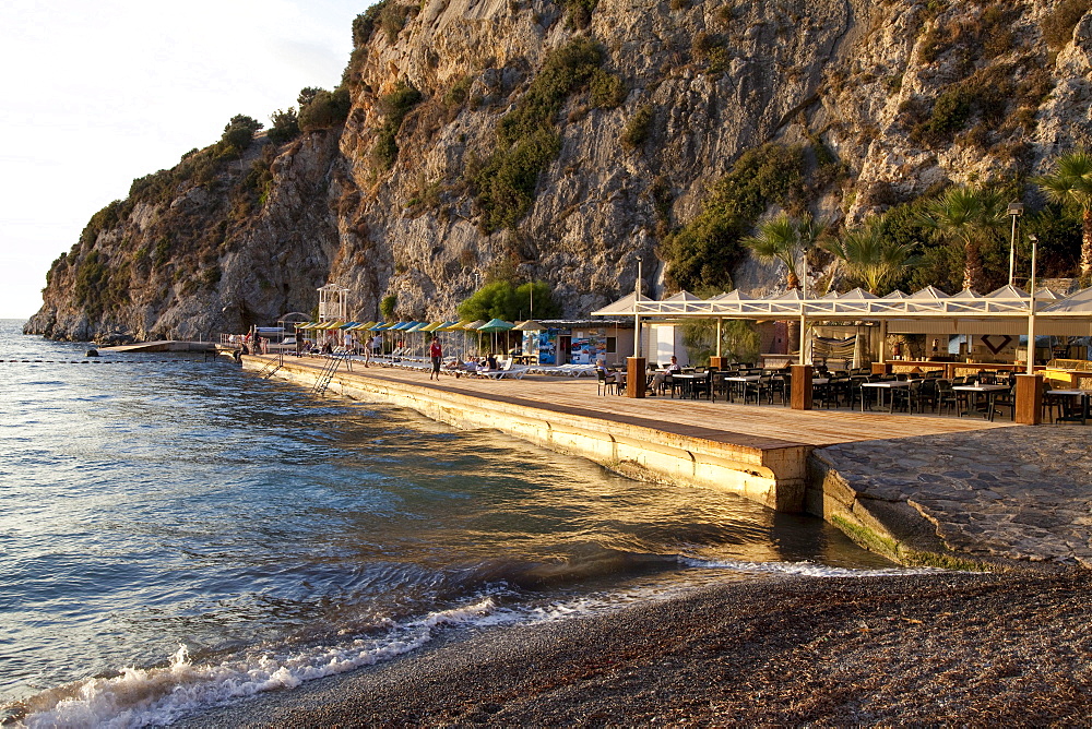 Bay in the evening light, Aegean Coast, Lycia, Turkey, Asia