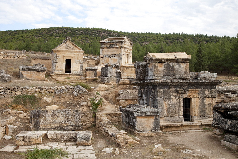 Burying place, Hierapolis, Pamukkale, Denizli, Turkey, Asia