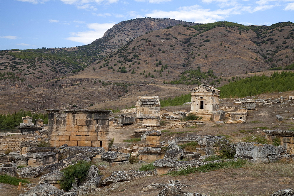 Burying place, Hierapolis, Pamukkale, Denizli, Turkey, Asia