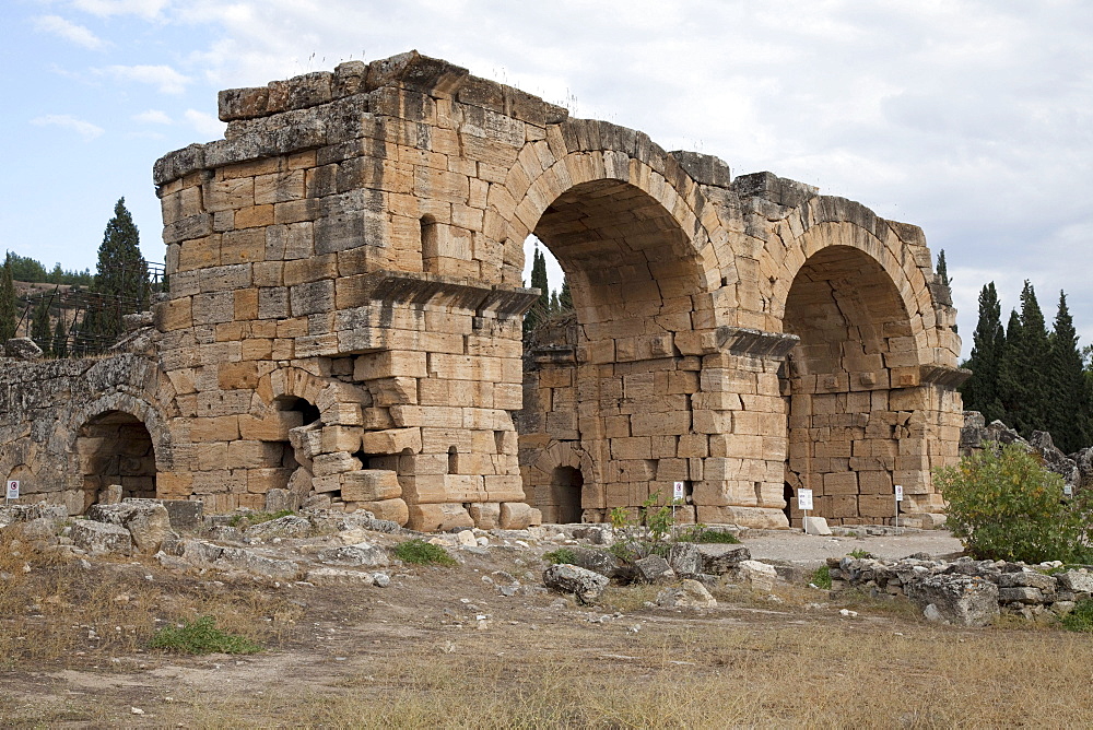 Basilica, Hierapolis, Pamukkale, Denizli, Turkey, Asia