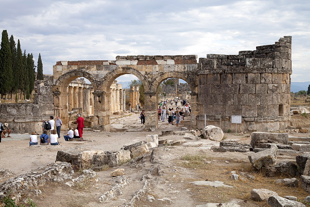 Domitian Gate, Hierapolis, Pamukkale, Denizli, Turkey, Asia