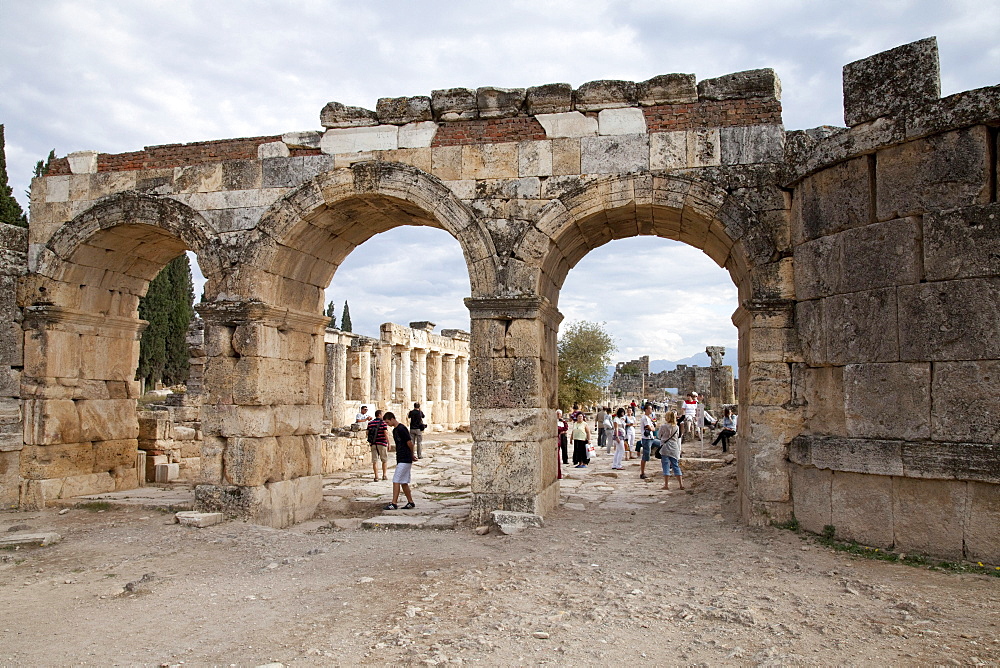 Domitian Gate, Hierapolis, Pamukkale, Denizli, Turkey, Asia