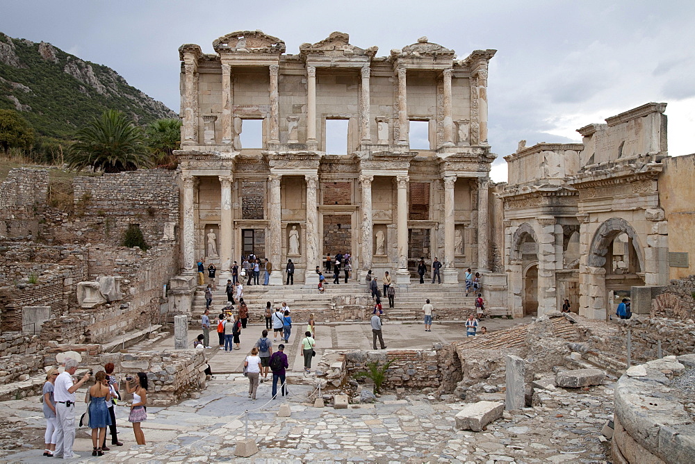 Celsus Library, Ephesus, Selcuk, Lycia, Turkey, Asia