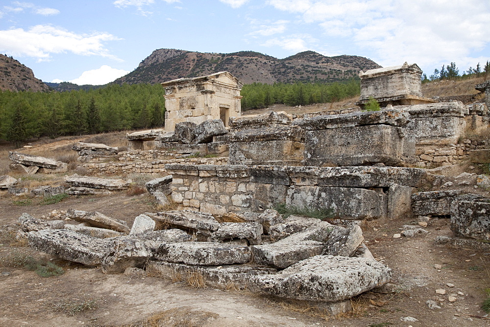 Burying place, Hierapolis, Pamukkale, Denizli, Turkey, Asia