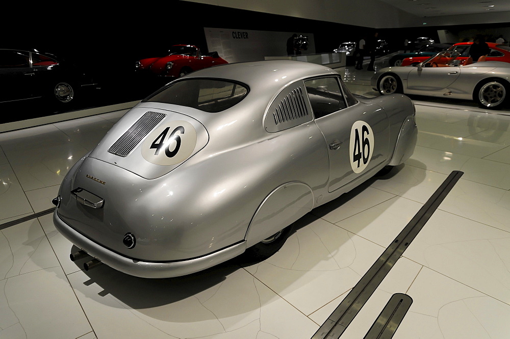 Porsche 356 SL Coupe, built in 1950, Porsche Museum, Stuttgart, Baden-Wuerttemberg, Germany, Europe