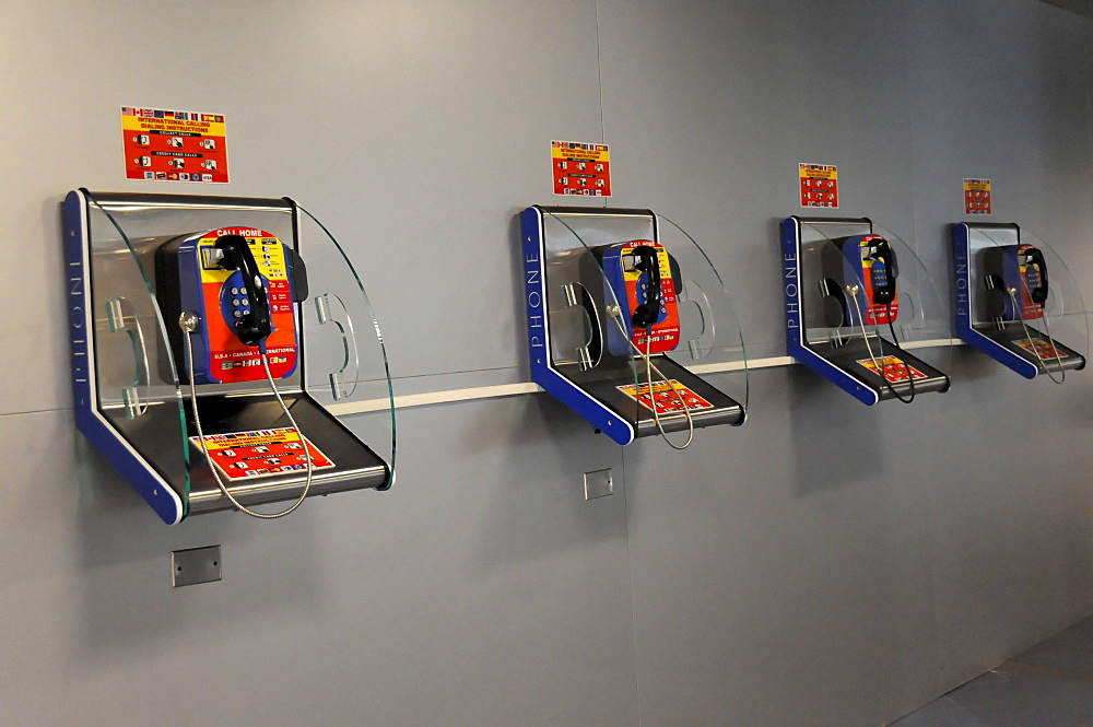 Telephones, Augusto C. Sandino Airport, Managua, Nicaragua, Central America