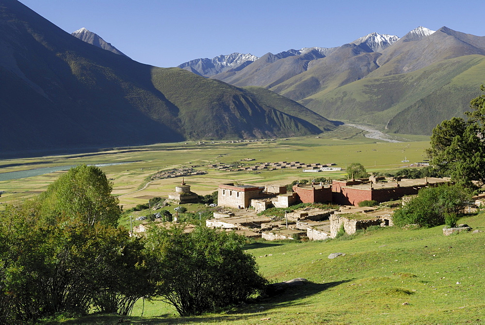 View of the Reting monastery, Tibet, China, Asia