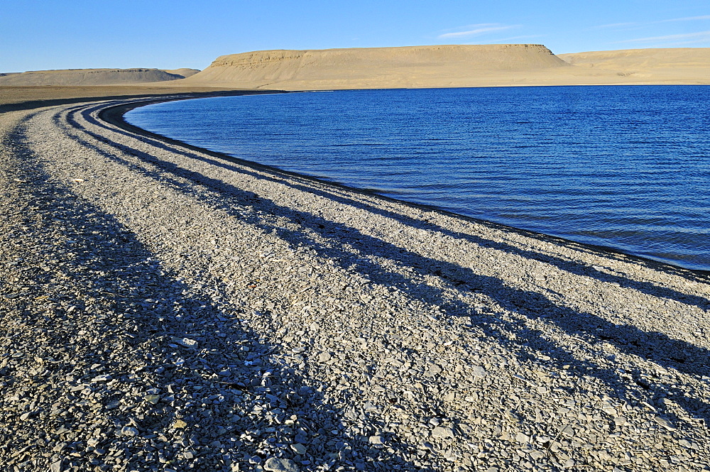 Beach at Erebus and Terror Bay, Beechey Island, Northwest Passage, Nunavut, Canada, Arctic