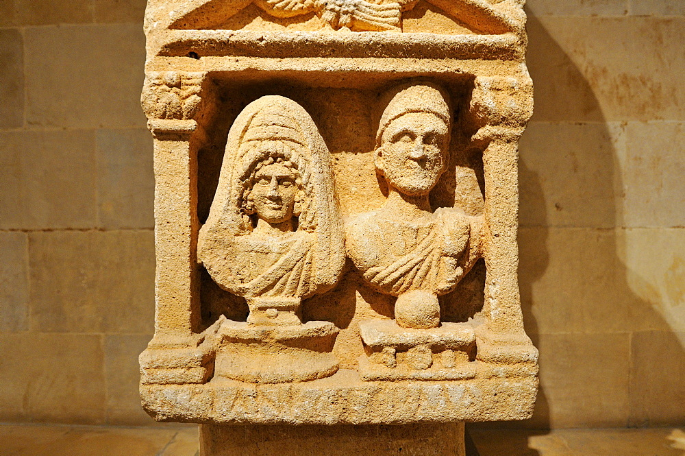 Ancient Roman stone stele from Byblos, National Museum, Beirut, Beyrouth, Lebanon, Middle East, West Asia