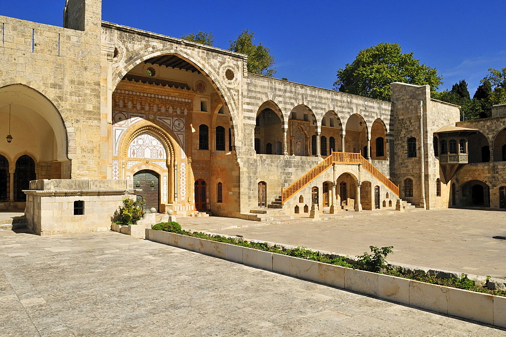 Patio of historic Beit ed-Dine, Beiteddine Palace of Emir Bashir, Chouf, Lebanon, Middle East, West Asia