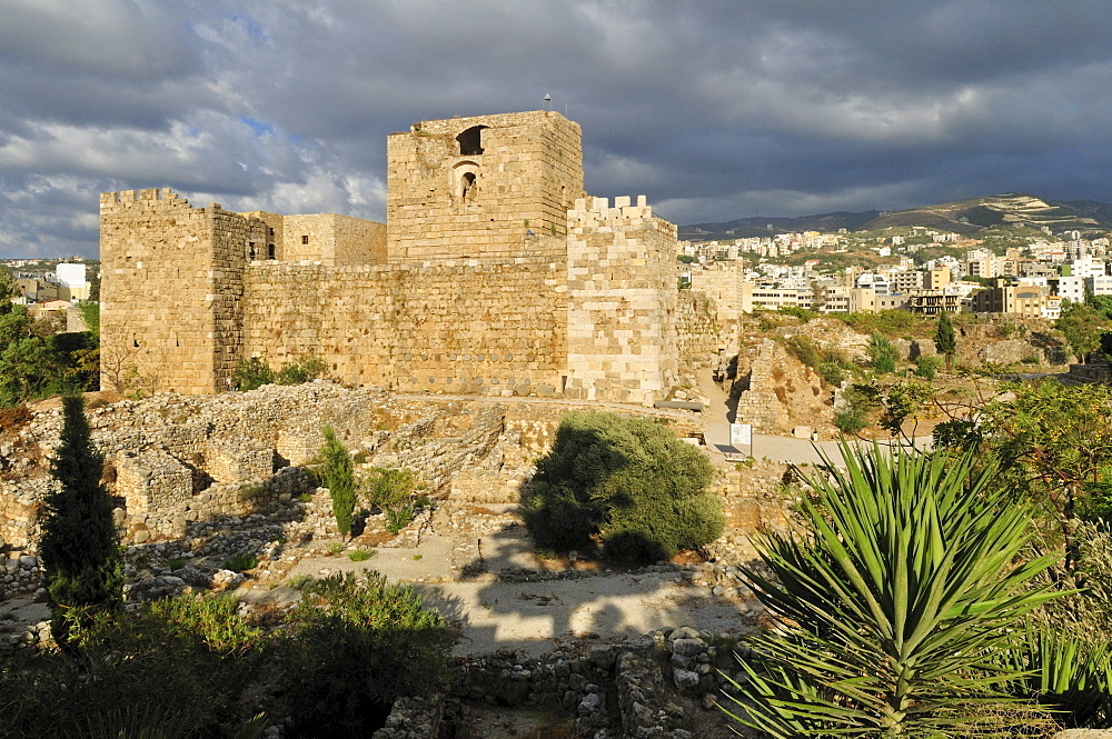 Crusader castle in the archeological site of Byblos, Unesco World Heritage Site, Jbail, Lebanon, Middle East, West Asia