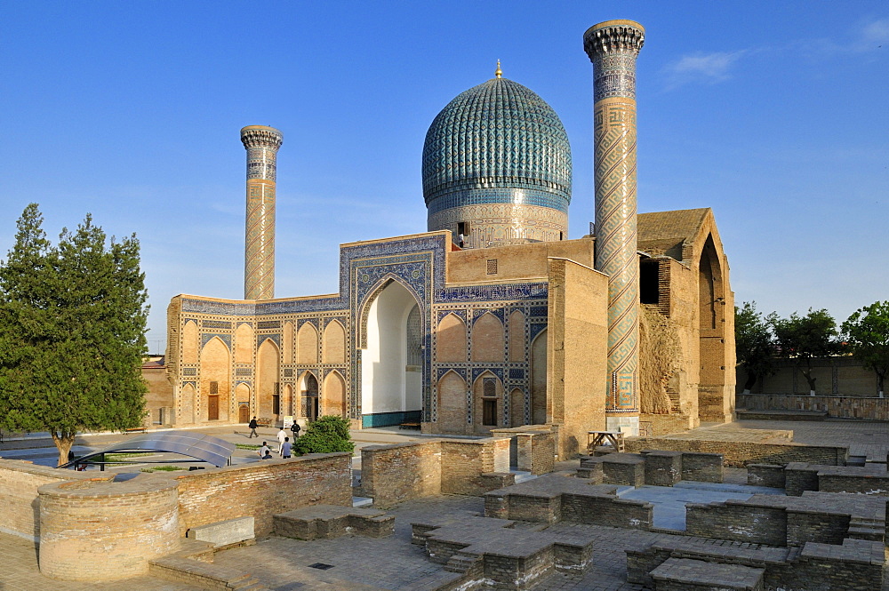 Gur Emir, Gur-Amir, Guri Amir mausoleum, tomb of Timur, Temur, Tamerlane, Samarkand, Silk Road, Uzbekistan, Central Asia