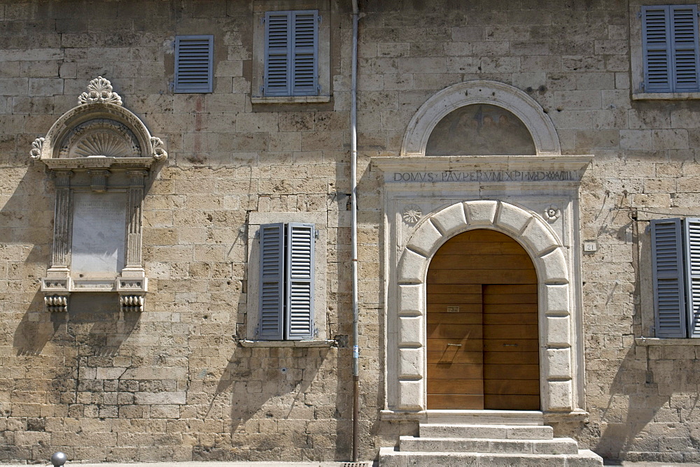 Portal of the Monastero di Sant'Onofrio, Rua Francesco Tamburini, Ascoli Piceno, Marches, Italy, Europe