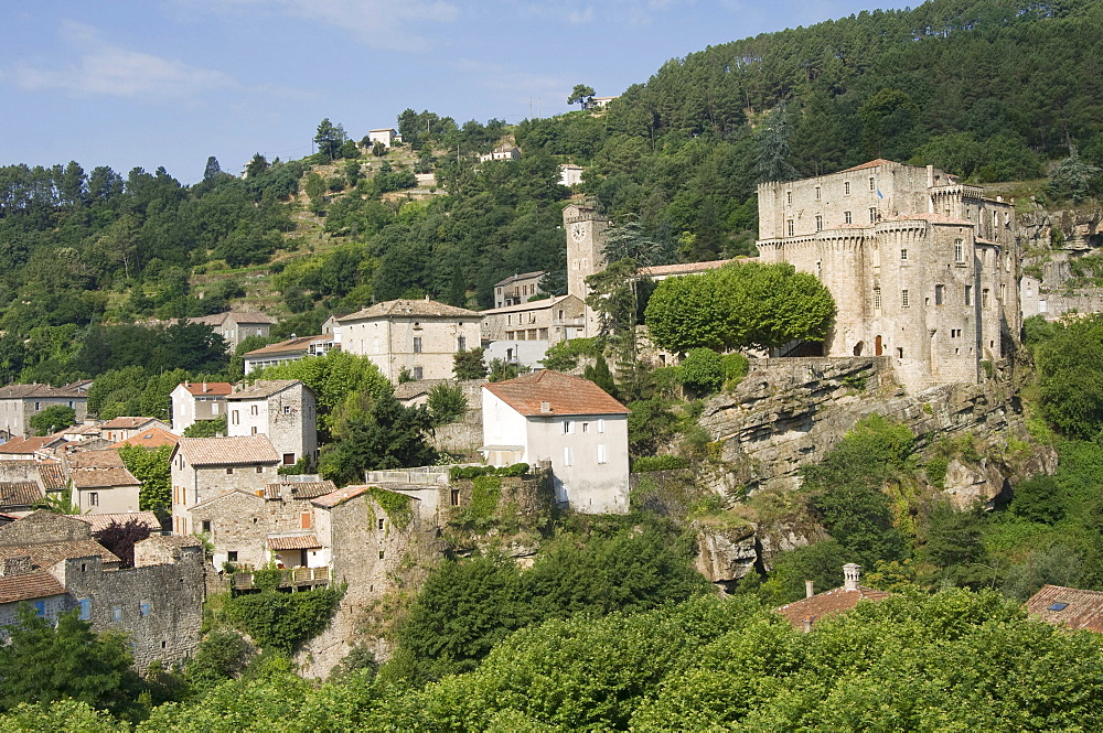 City of Largentiere, Bishop's castle, Ardeche, Rhones Alpes, France, Europe