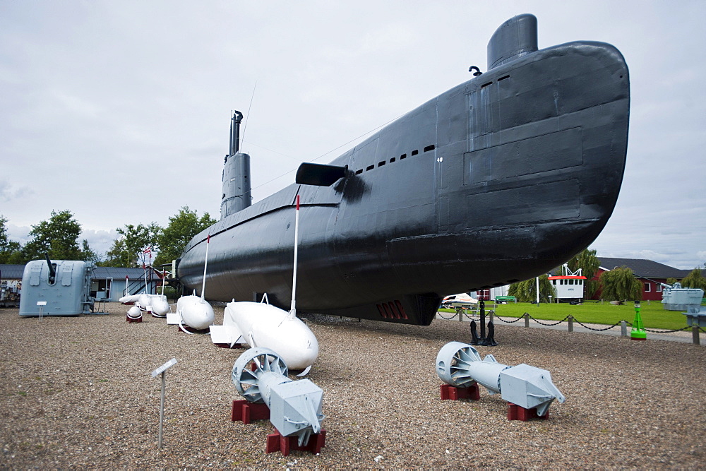 U-boat in the Naval and Marine Museum, Aalborg, North Jutland, Denmark, Europe