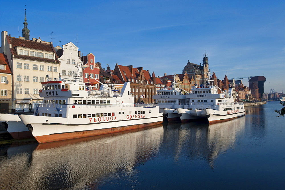 Glowne Miasto on the Motlawa, district of Gdansk, Pomerania, Poland, Europe