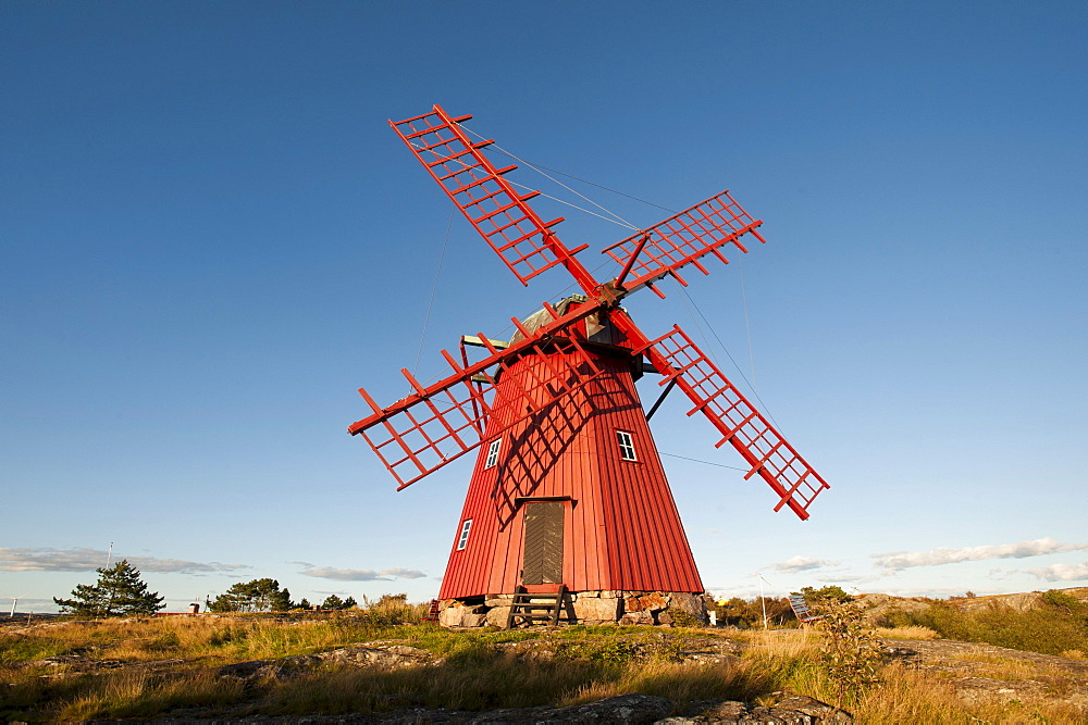 Windmill, Molloesund, Vaestra Goetaland County, Sweden, Europe