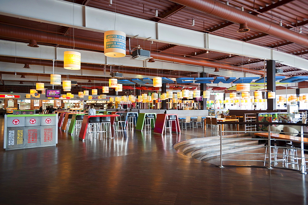 Manufaktura Shopping Centre, dining area, food court, Lodz, Poland, Europe