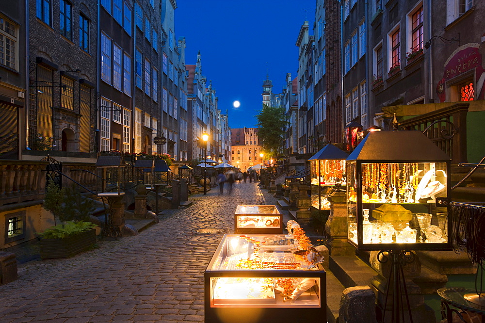 Mariacka Street, Ulica Mariacka, Gdansk, Pomerania, Poland, Europe