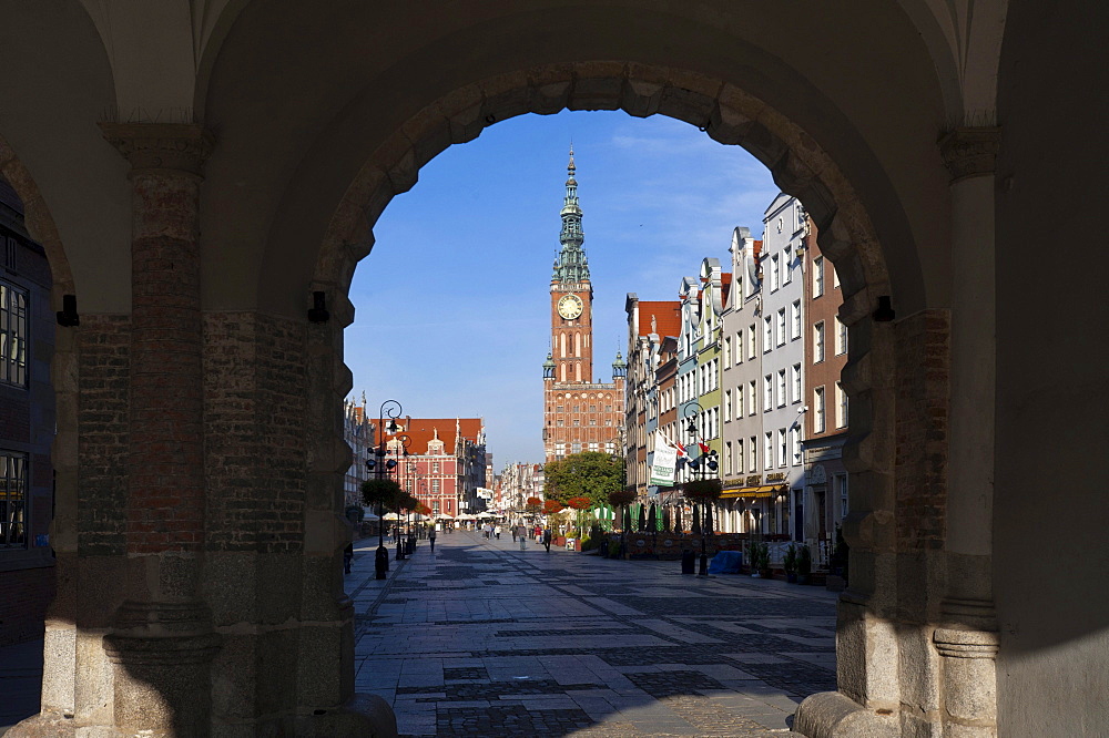 The Main Town Hall, Ratusz Glownego Miasta, on Long Market or Dlugi Targ, G&owne Miasto district, Gdansk, Pomerania, Poland, Europe