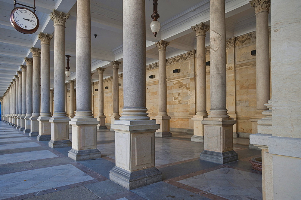 Mill Colonnade, Mlynska Colonnade, Carlsbad, Karlovy Vary, Bohemia, Czech Republic, Europe, PublicGround