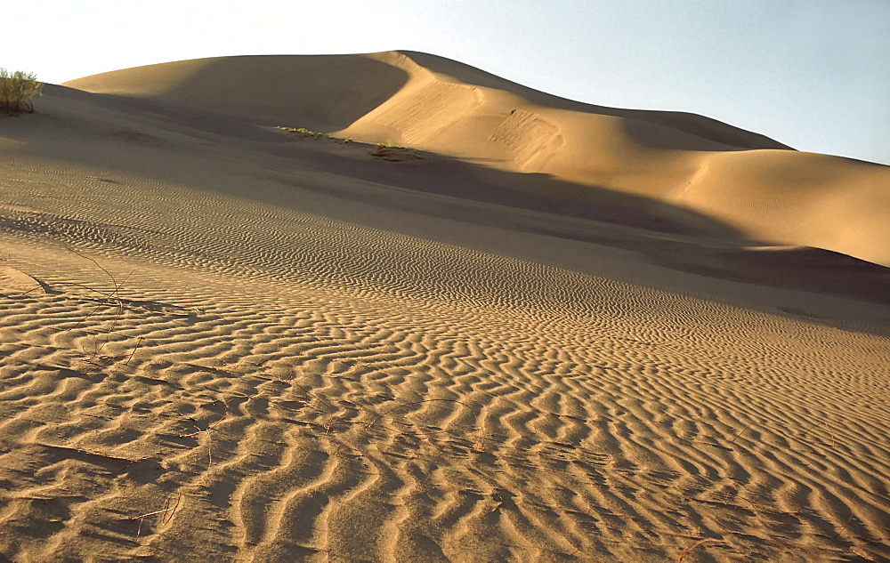 The singing dune in the national park Altyn Emel, Kazakhstan