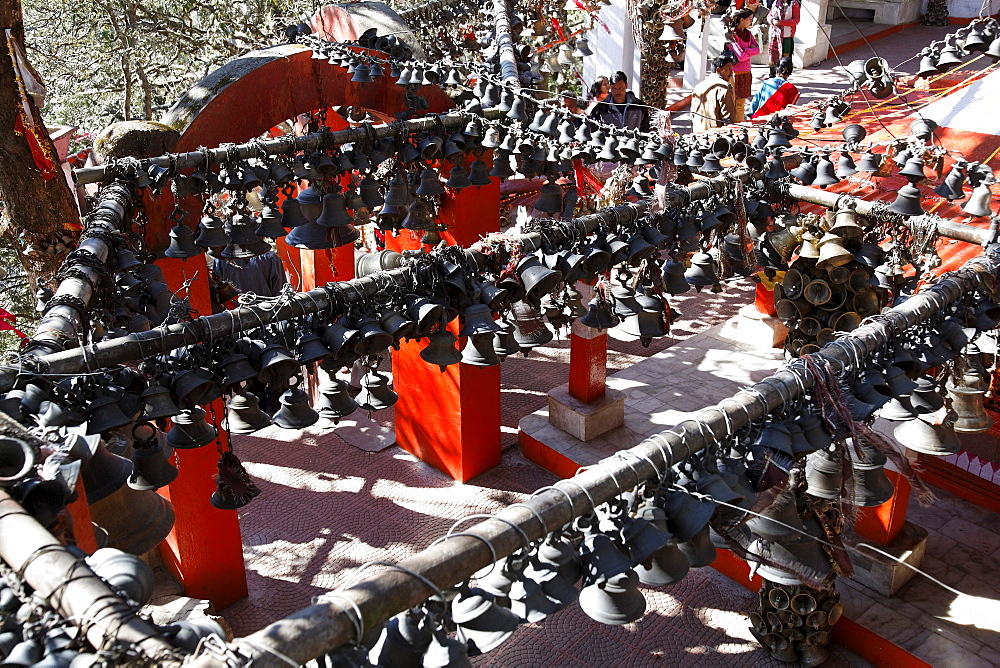 Golu Devta Temple or Golu Devata Temple, Temple of the Bells, a temple for the God Golu, Ghorakhal, Uttarakhand, North India, India, Asia