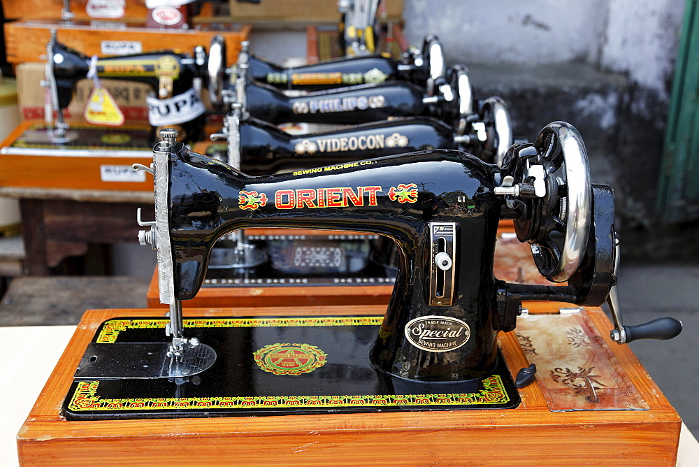 Manually operated sewing machines, Haldwani, Uttarakhand region, northern India, India, Asia