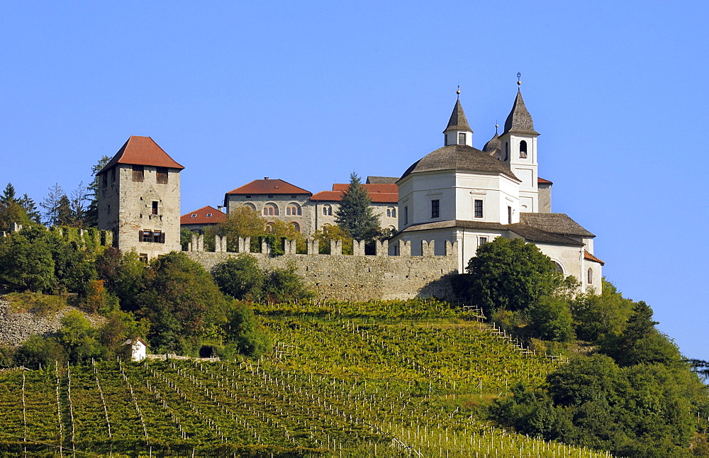 Saeben Abbey at Chiusa in the Isarco Valley, South Tyrol, Trentino, Italy, Europe