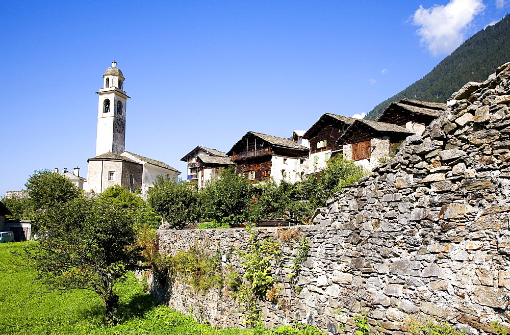 Soglio, Engadin valley, Val Bregaglia valley, Bergell Tal valley, Switzerland, Europe