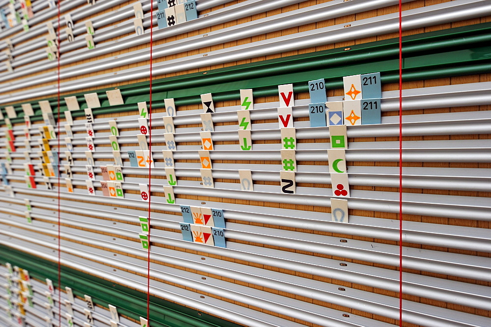 Traditional scheduling board for timetable, manpower planning