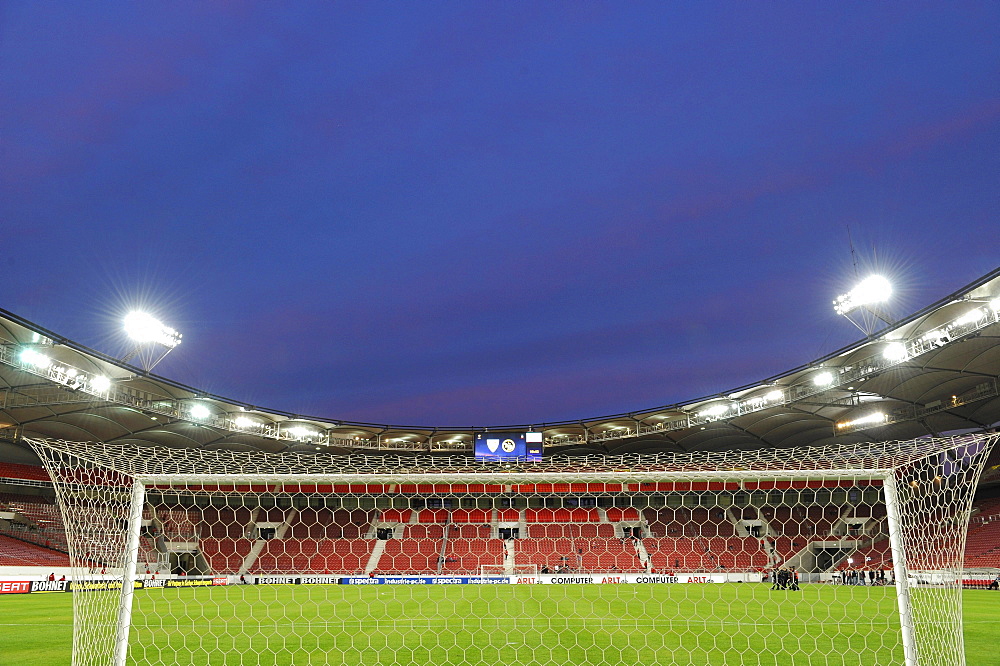 2010 completed Untertuerkheimer fan block of VfB Stuttgart at the Mercedes-Benz Arena, Stuttgart, Baden-Wuerttemberg, Germany, Europe