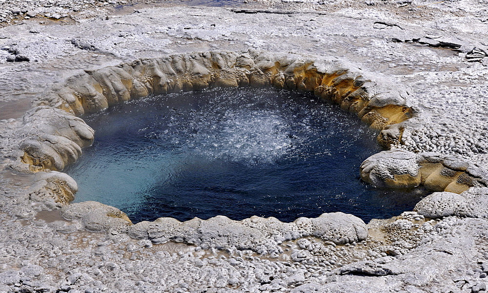 Beach Spring Geyser, Upper Geyser Basin, geothermal springs in Yellowstone National Park, Wyoming, United States of America, USA
