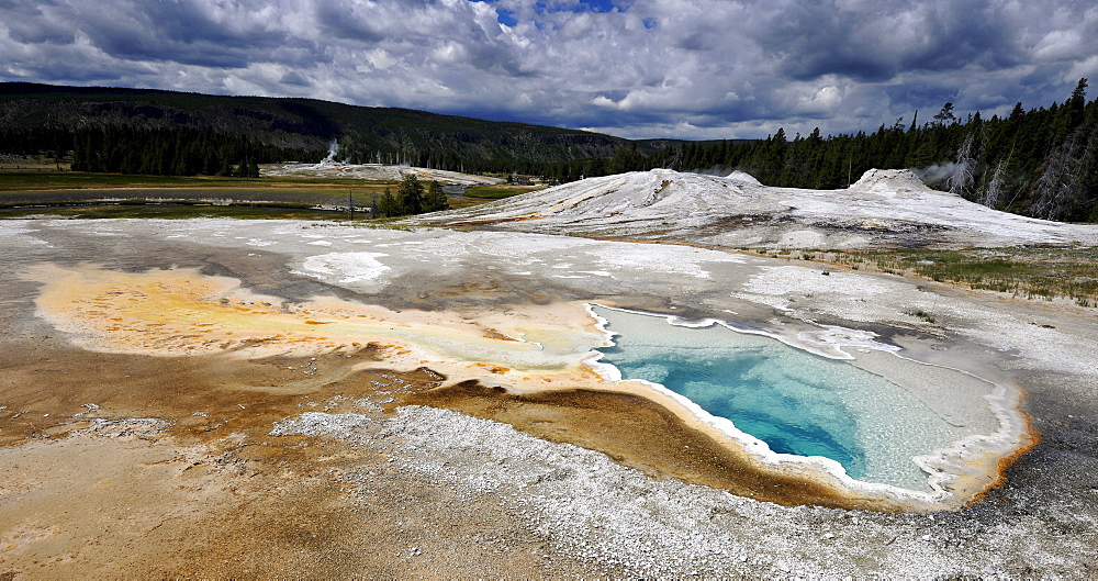Heart Spring Geyser, Upper Geyser Basin, geothermal springs in Yellowstone National Park, Wyoming, United States of America, USA
