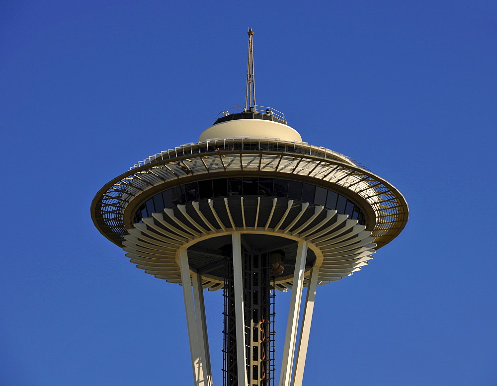 Space Needle observation deck, Seattle Center, Seattle, Washington, United States of America, USA