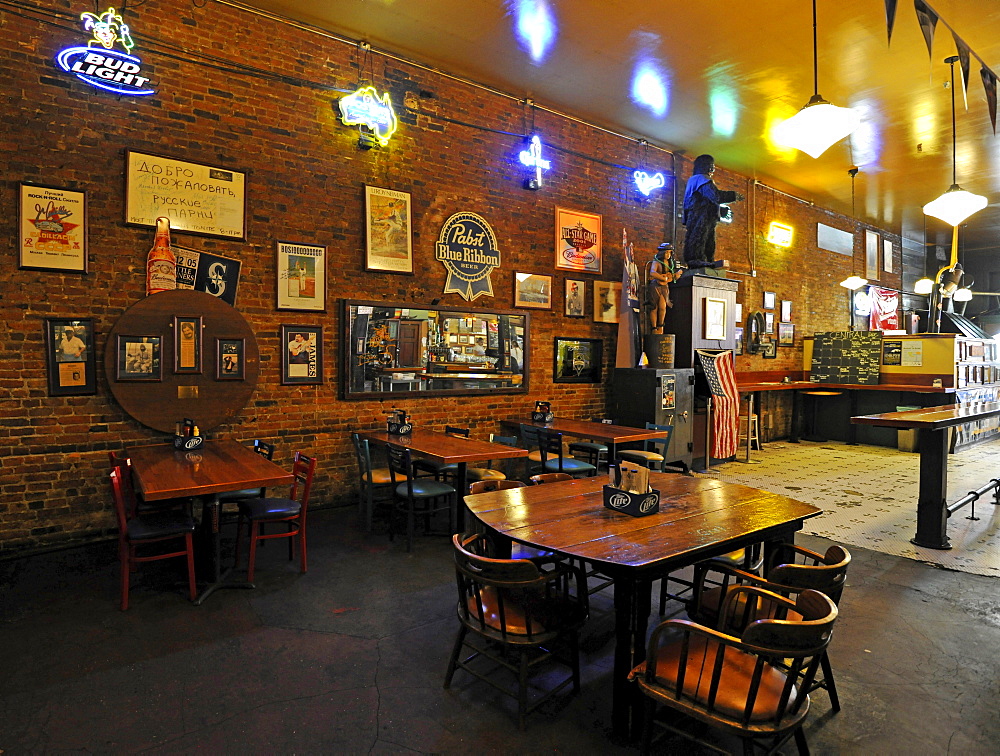 Interior, The Central Saloon, the oldest saloon in Seattle, Washington, United States of America, USA