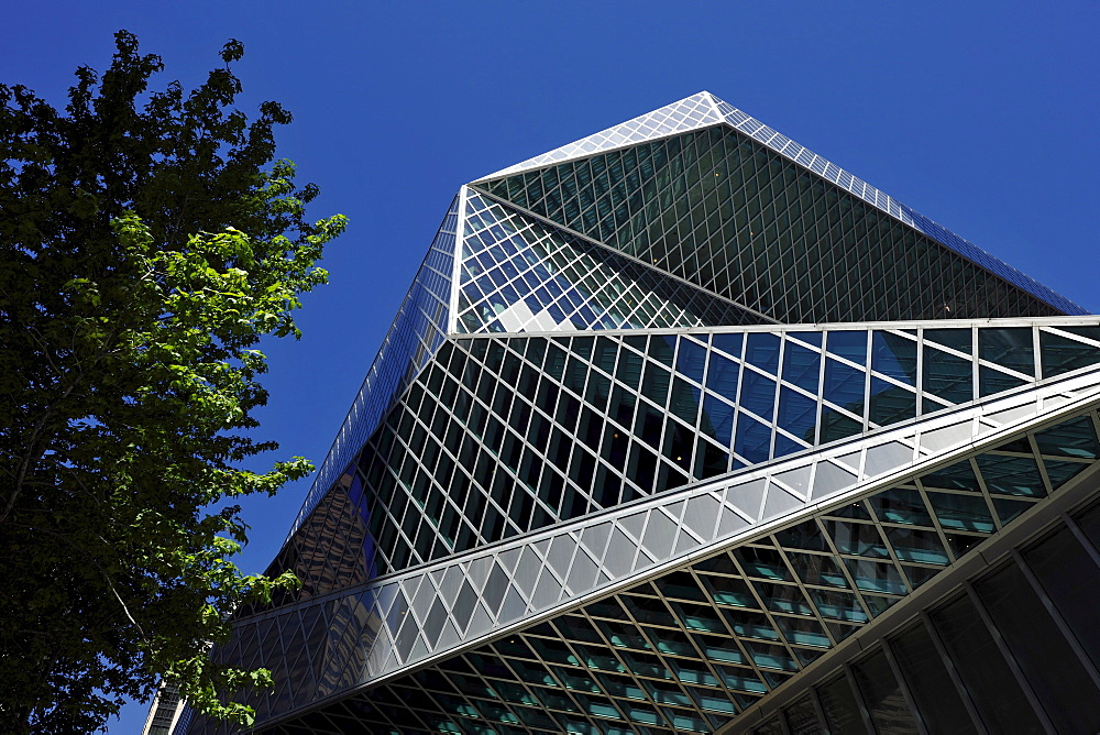 Seattle Public Library, designed by Rem Koolhaas and Joshua Prince-Ramus, Seattle, Washington, United States of America, USA