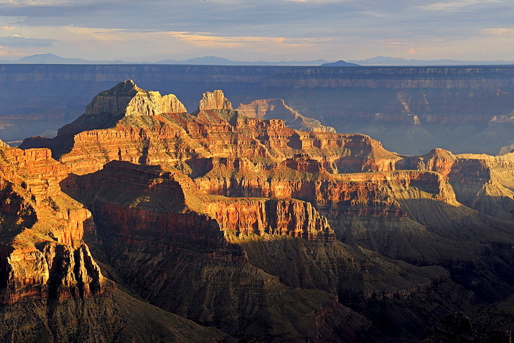 Evening mood, Grand Canyon North Rim, Bright Angel Point, Arizona, USA, America