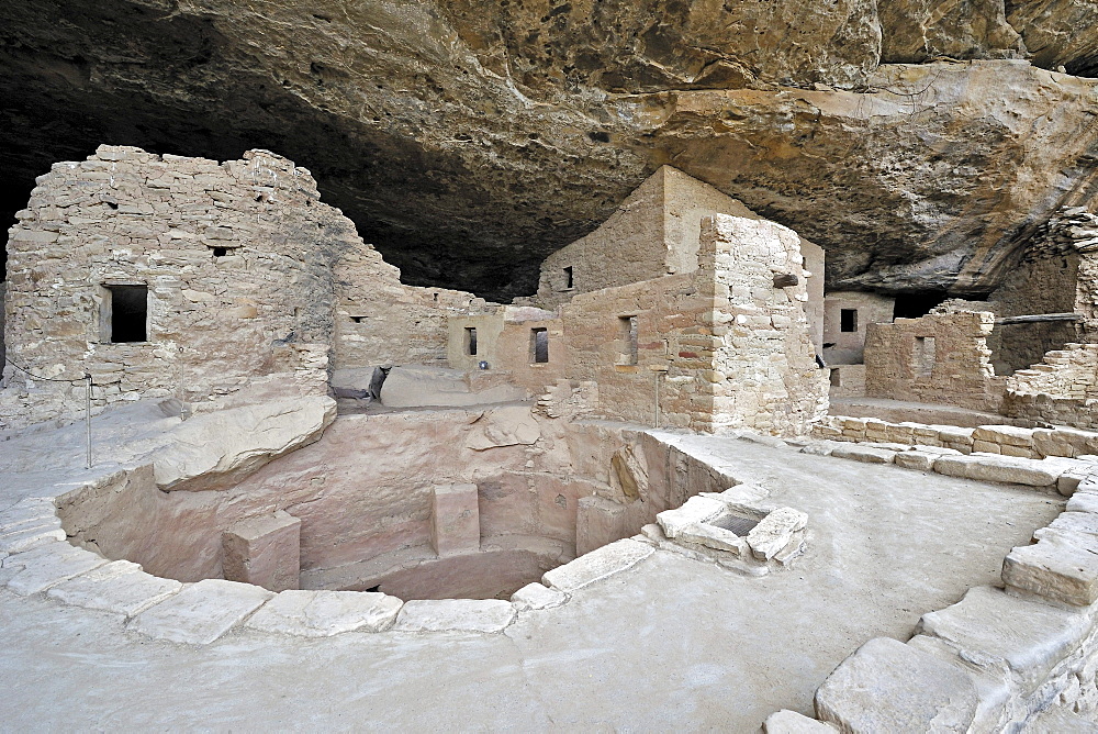 Spruce Tree House, a cliff dwelling of the Native American Indians, about 800 years old, Mesa Verde National Park, UNESCO World Heritage Site, Colorado, USA, North America