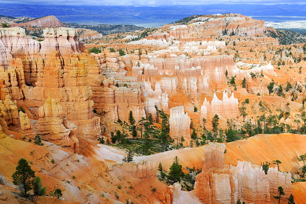 Rock formations and hoodoos in the evening, Bryce Canyon National Park, Sunset Point, Utah, USA, America