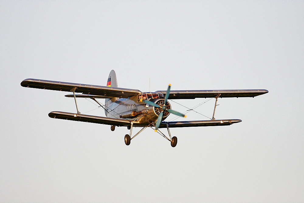 Vintage aircraft, Antonov AN-2, the largest single engine biplane in the world, Breitscheid Airshow 2010, Hesse, Germany, Europe