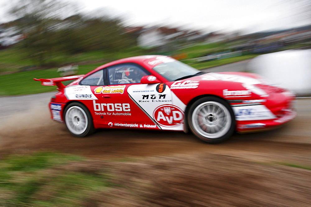 Porsche 996, 911 GT3 RS driven by Olaf Dobberkau, DRS Champion 2010, Rallye Vogelsberg 2009, Hesse, Germany, Europe