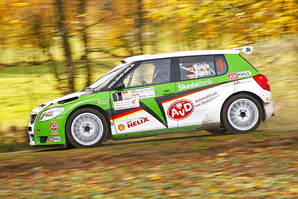 Skoda Fabia S2000, driven by Matthias Kahle, German Rally Champion 2010, Rallye Stehr Rallyesprint 2010, Hesse, Germany, Europe