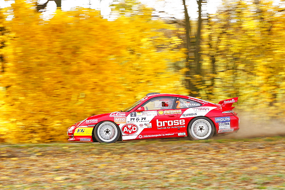 Porsche 996 911 GT3 RS, driven by Olaf Dobberkau, DRS Champion 2010, Rallye Stehr Rallyesprint 2010, Hesse, Germany, Europe