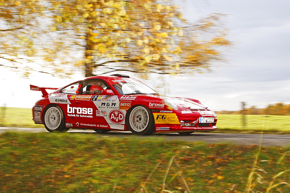 Porsche 996 911 GT3 RS, driven by Olaf Dobberkau, DRS Champion 2010, Rallye Stehr Rallyesprint 2010, Hesse, Germany, Europe