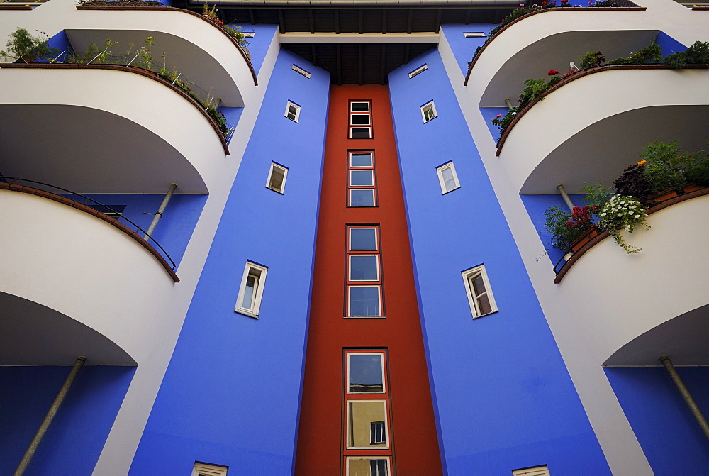 Schoenlanker Strasse housing estate by architect Bruno Taut, Heinz-Bartsch-Strasse, Berlin Modernism Housing Estate, Prenzlauer Berg, Pankow, Berlin, Germany, Europe