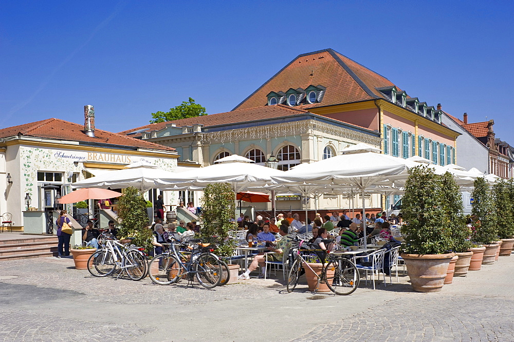 Schlossplatz square, Schwetzingen, Electoral Palatinate, Baden-Wuerttemberg, Germany, Europe