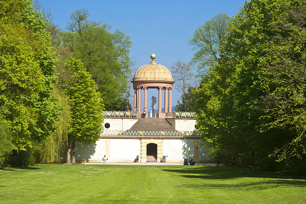 Schwetzingen Castle, Apollo Temple in the castle garden, Schwetzingen, Electoral Palatinate, Baden-Wuerttemberg, Germany, Europe