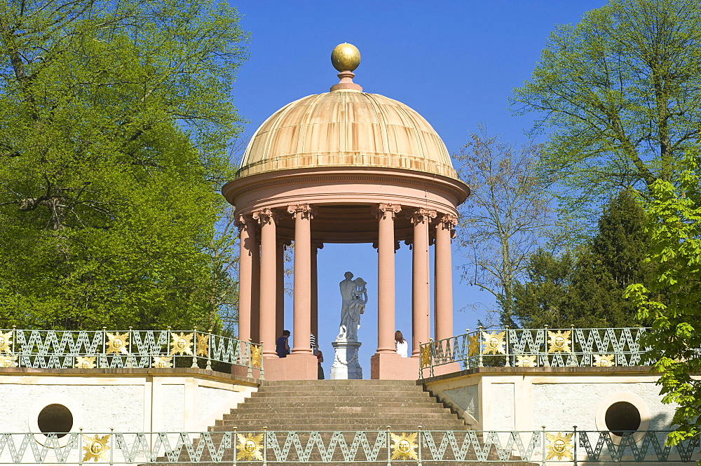 Schwetzingen Castle, Apollo Temple in the castle garden, Schwetzingen, Electoral Palatinate, Baden-Wuerttemberg, Germany, Europe